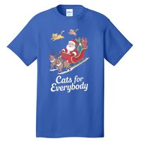 Cats For Everybody Xmas Cat Santa Festive Cat Christmas Cats Gift Tall T-Shirt