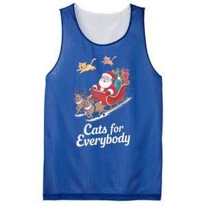 Cats For Everybody Xmas Cat Santa Festive Cat Christmas Cats Gift Mesh Reversible Basketball Jersey Tank