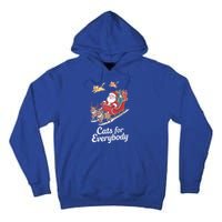 Cats For Everybody Xmas Cat Santa Festive Cat Christmas Cats Gift Tall Hoodie