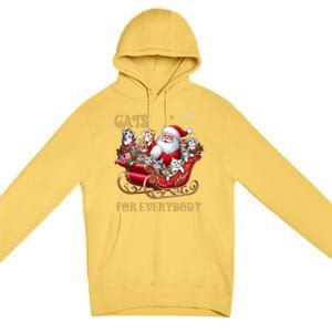 Cats For Everybody Xmas Funny Christmas Santa Gift Premium Pullover Hoodie