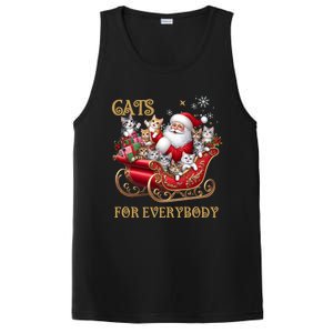 Cats For Everybody Xmas Funny Christmas Santa Gift PosiCharge Competitor Tank