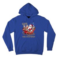 Cats For Everybody Xmas Funny Christmas Santa Gift Hoodie