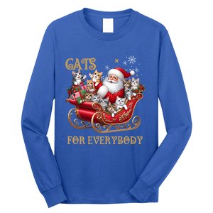 Cats For Everybody Xmas Funny Christmas Santa Gift Long Sleeve Shirt