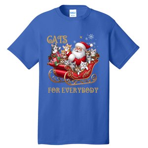 Cats For Everybody Xmas Funny Christmas Santa Gift Tall T-Shirt