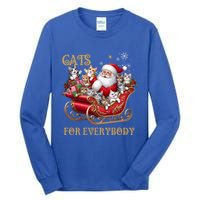 Cats For Everybody Xmas Funny Christmas Santa Gift Tall Long Sleeve T-Shirt