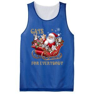 Cats For Everybody Xmas Funny Christmas Santa Gift Mesh Reversible Basketball Jersey Tank