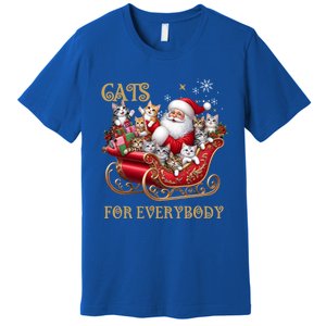 Cats For Everybody Xmas Funny Christmas Santa Gift Premium T-Shirt