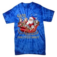 Cats For Everybody Xmas Funny Christmas Santa Gift Tie-Dye T-Shirt