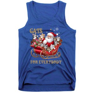 Cats For Everybody Xmas Funny Christmas Santa Gift Tank Top