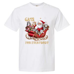 Cats For Everybody Xmas Funny Christmas Santa Gift Garment-Dyed Heavyweight T-Shirt