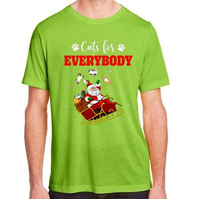 Cats For Everybody Christmas Cat Funny Xmas Santa  Adult ChromaSoft Performance T-Shirt