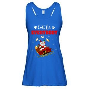 Cats For Everybody Christmas Cat Funny Xmas Santa  Ladies Essential Flowy Tank