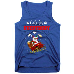 Cats For Everybody Christmas Cat Funny Xmas Santa  Tank Top