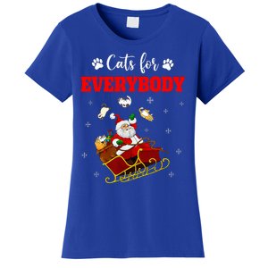 Cats For Everybody Christmas Cat Funny Xmas Santa  Women's T-Shirt