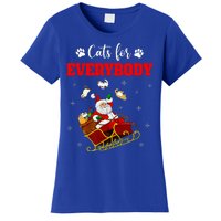 Cats For Everybody Christmas Cat Funny Xmas Santa  Women's T-Shirt