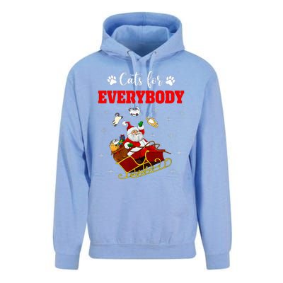 Cats For Everybody Christmas Cat Funny Xmas Santa  Unisex Surf Hoodie