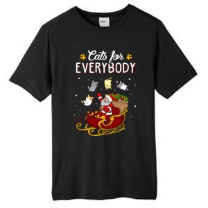 Cats For Everybody Cat Christmas Ugly Christmas Funny Gift Tall Fusion ChromaSoft Performance T-Shirt