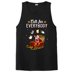 Cats For Everybody Cat Christmas Ugly Christmas Funny Gift PosiCharge Competitor Tank