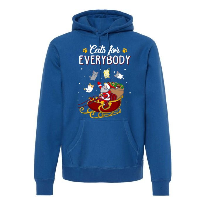 Cats For Everybody Cat Christmas Ugly Christmas Funny Gift Premium Hoodie