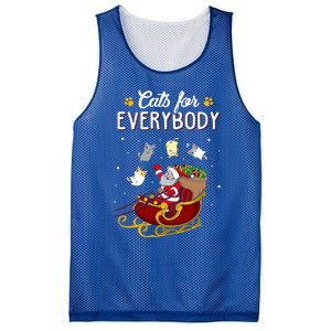 Cats For Everybody Cat Christmas Ugly Christmas Funny Gift Mesh Reversible Basketball Jersey Tank