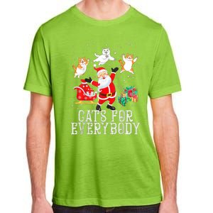 Cats For Everybody Christmas Cat Funny Xmas Women Santa Tank Top Adult ChromaSoft Performance T-Shirt