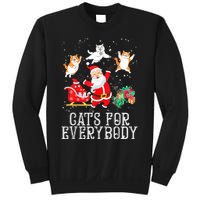 Cats For Everybody Christmas Cat Funny Xmas Women Santa Tank Top Sweatshirt