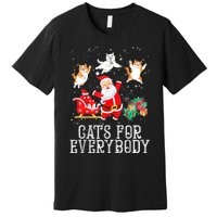 Cats For Everybody Christmas Cat Funny Xmas Women Santa Tank Top Premium T-Shirt