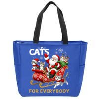 Cats For Everybody Xmas Gift Zip Tote Bag