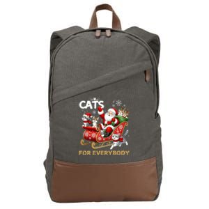 Cats For Everybody Xmas Gift Cotton Canvas Backpack