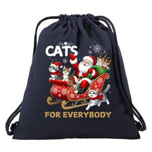 Cats For Everybody Xmas Gift Drawstring Bag