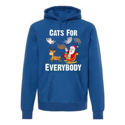 Cats For Everybody Xmas Cat Funny Santa Christmas Gift Premium Hoodie