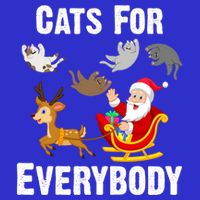 Cats For Everybody Xmas Cat Funny Santa Christmas Gift Kids T-Shirt