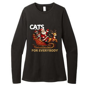 Cats For Everybody Xmas Santa Funny Cute Gift Womens CVC Long Sleeve Shirt