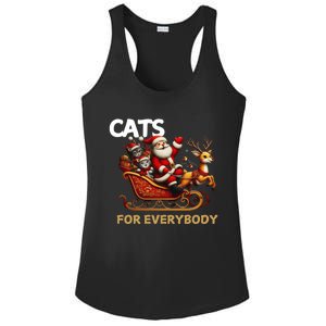 Cats For Everybody Xmas Santa Funny Cute Gift Ladies PosiCharge Competitor Racerback Tank