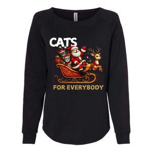 Cats For Everybody Xmas Santa Funny Cute Gift Womens California Wash Sweatshirt