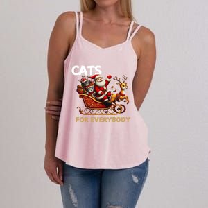 Cats For Everybody Xmas Santa Funny Cute Gift Women's Strappy Tank