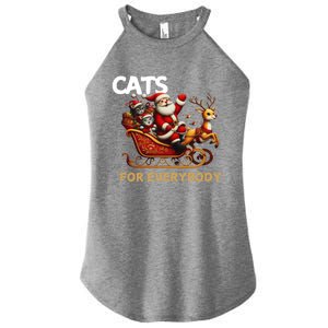 Cats For Everybody Xmas Santa Funny Cute Gift Women's Perfect Tri Rocker Tank