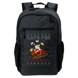 Cats For Everybody Cat Xmas Santa Ugly Christmas Sweater Daily Commute Backpack