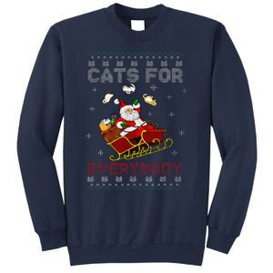 Cats For Everybody Cat Xmas Santa Ugly Christmas Sweater Sweatshirt