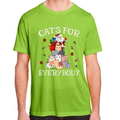 Cats For Everybody Christmas Cat Funny Santa Xmas Pajama  Adult ChromaSoft Performance T-Shirt