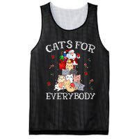 Cats For Everybody Christmas Cat Funny Santa Xmas Pajama  Mesh Reversible Basketball Jersey Tank