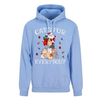 Cats For Everybody Christmas Cat Funny Santa Xmas Pajama  Unisex Surf Hoodie