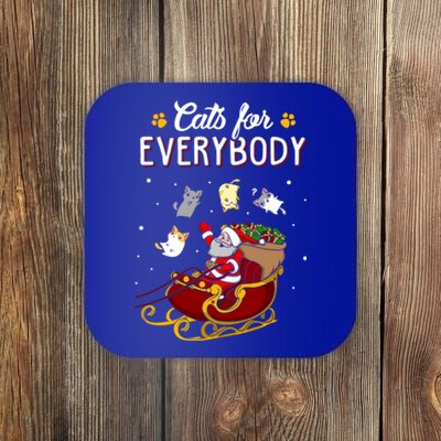 Cats For Everybody Cat Christmas Ugly Christmas Meaningful Gift Coaster