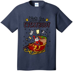 Cats For Everybody Funny Ugly Christmas Cute Cat Lover Raglan Baseball T-Shirt