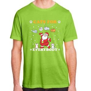 Cats For Everybody Christmas Cat Funny Xmas Santa Gift Adult ChromaSoft Performance T-Shirt