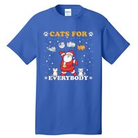 Cats For Everybody Christmas Cat Funny Xmas Santa Gift Tall T-Shirt