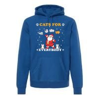 Cats For Everybody Christmas Cat Funny Xmas Santa Gift Premium Hoodie