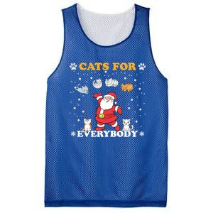 Cats For Everybody Christmas Cat Funny Xmas Santa Gift Mesh Reversible Basketball Jersey Tank