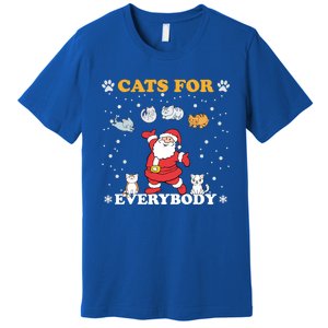 Cats For Everybody Christmas Cat Funny Xmas Santa Gift Premium T-Shirt