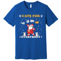 Cats For Everybody Christmas Cat Funny Xmas Santa Gift Premium T-Shirt